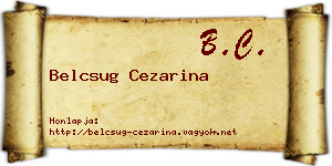 Belcsug Cezarina névjegykártya